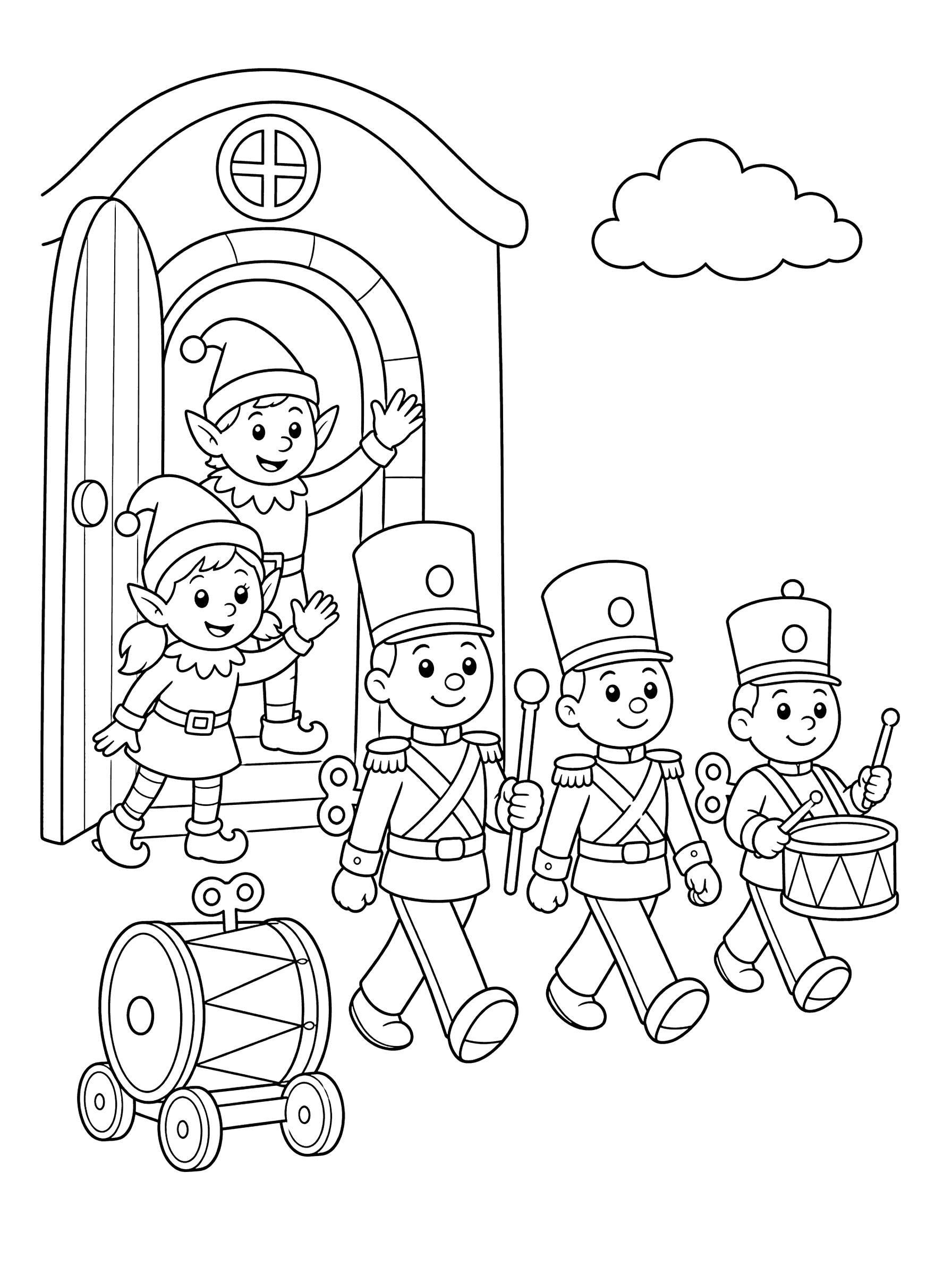 Clockwork Toy Parade Coloring Page