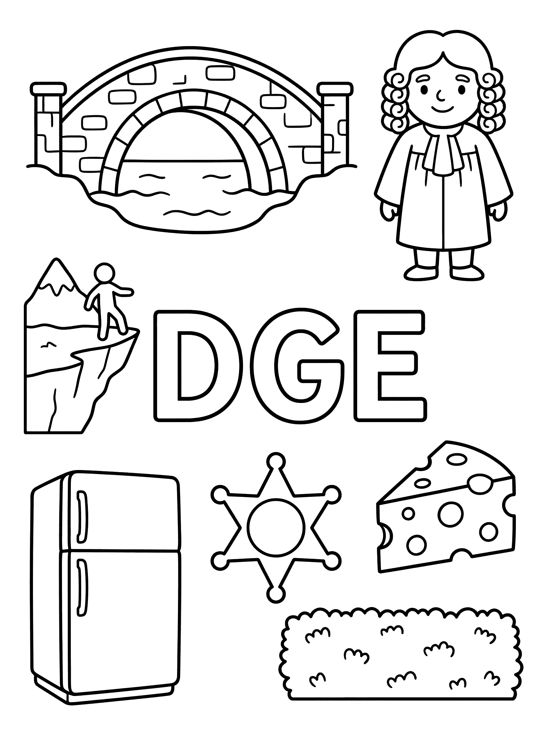 DGE Letter Sound Learning Coloring Page