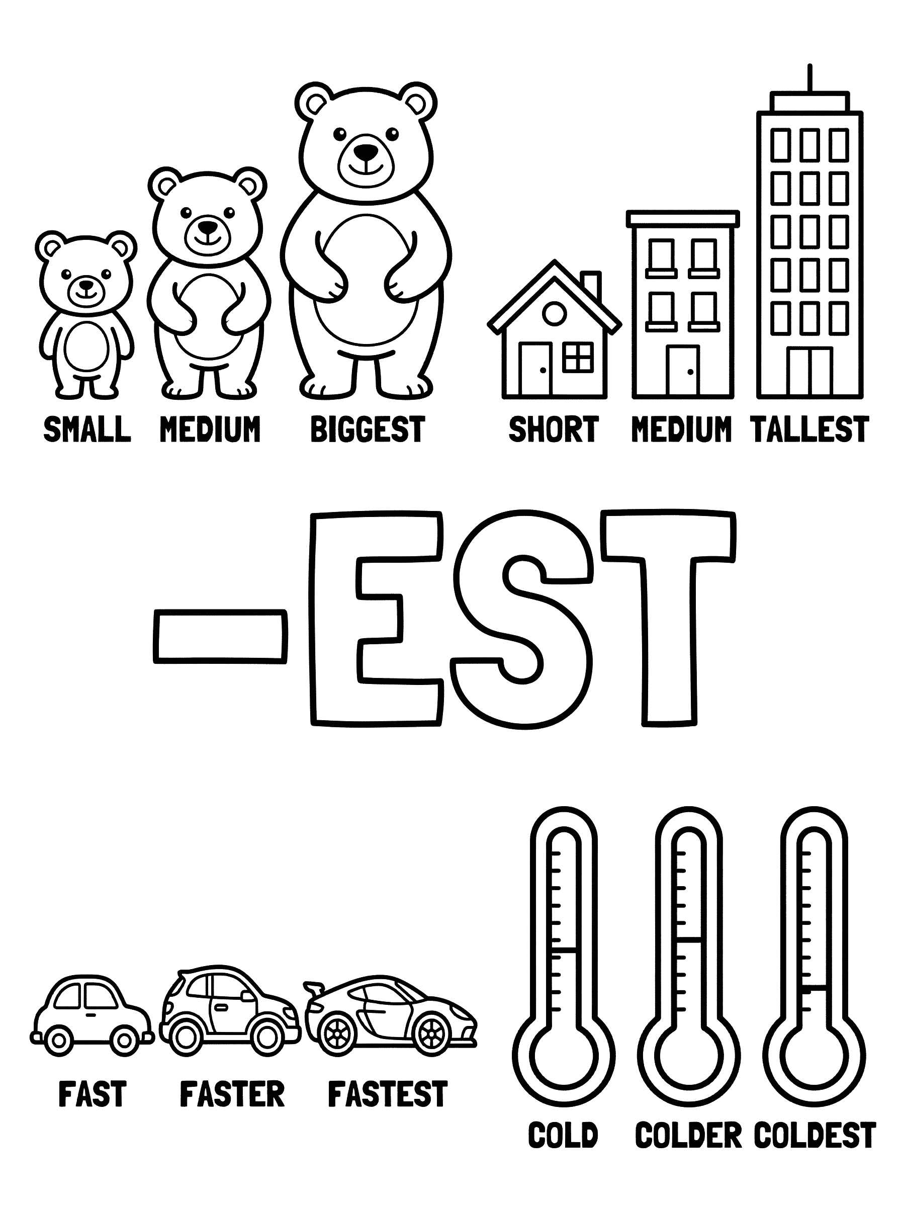EST Suffix Grammar Learning Coloring Page