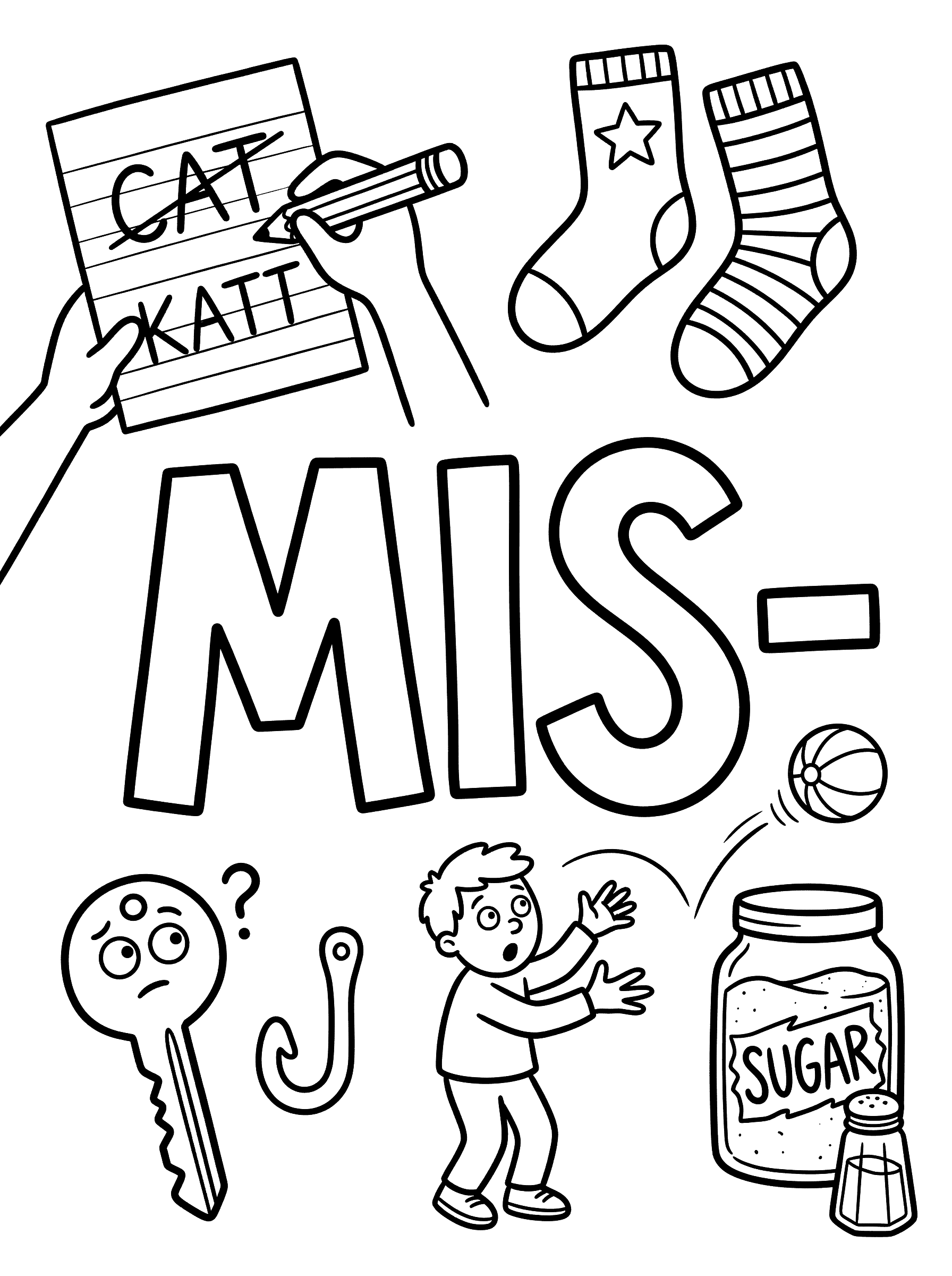 MIS Prefix Educational Learning Coloring Page