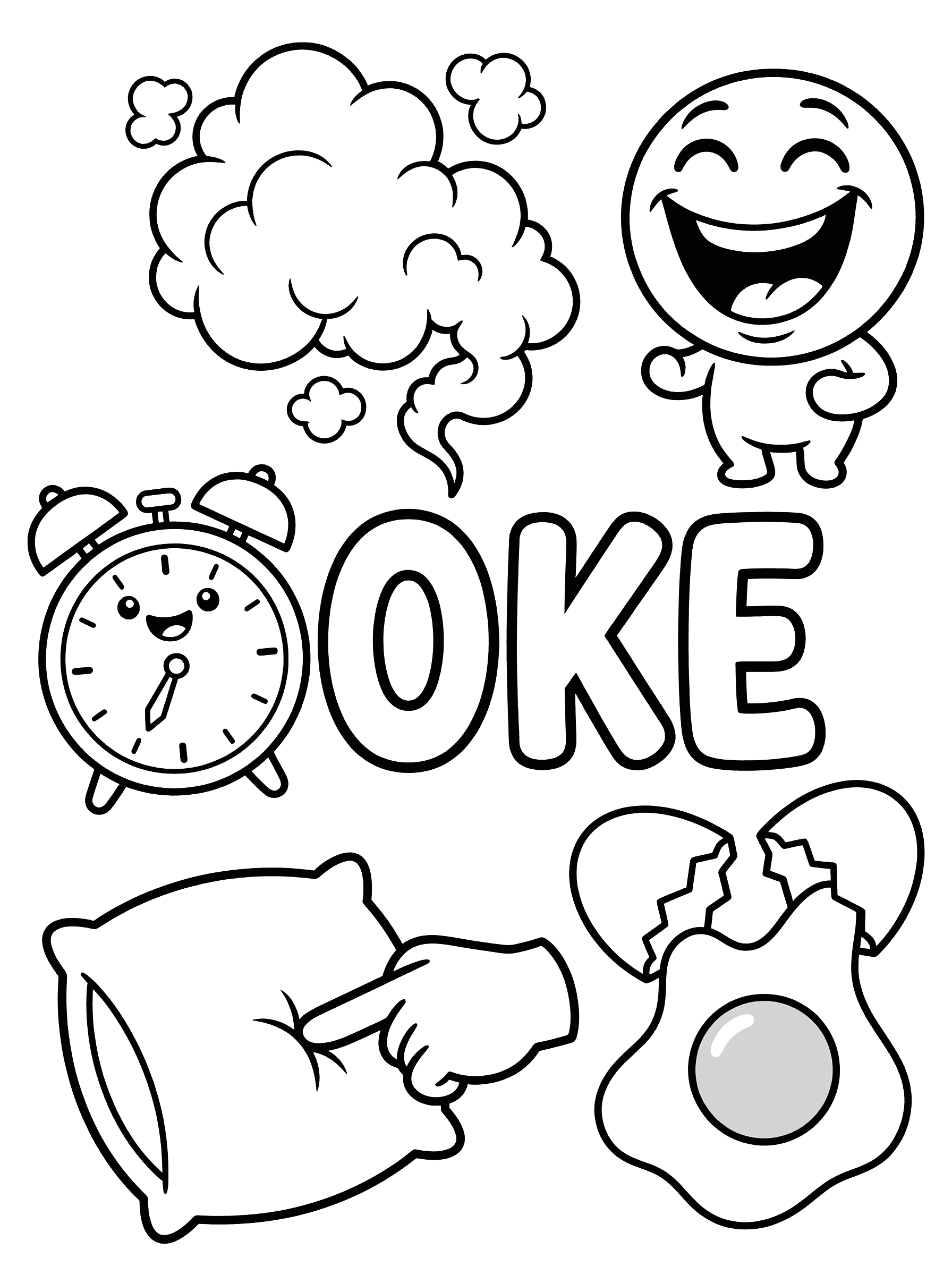 OKE Word Family Learning Coloring Page